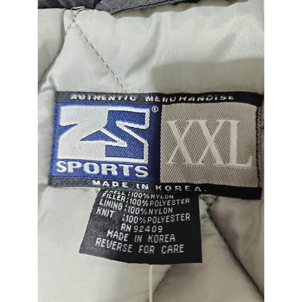 New York 1990s DEADSTOCK Bomber Jacket Vintage Zam ZZ Sports Football NFL 2XL - Picture 15 of 16